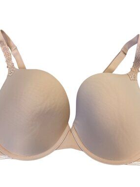 Simone Pérèle Muse 12C363 32F Nude Padded Underwire Bra Embroidered Straps Lace